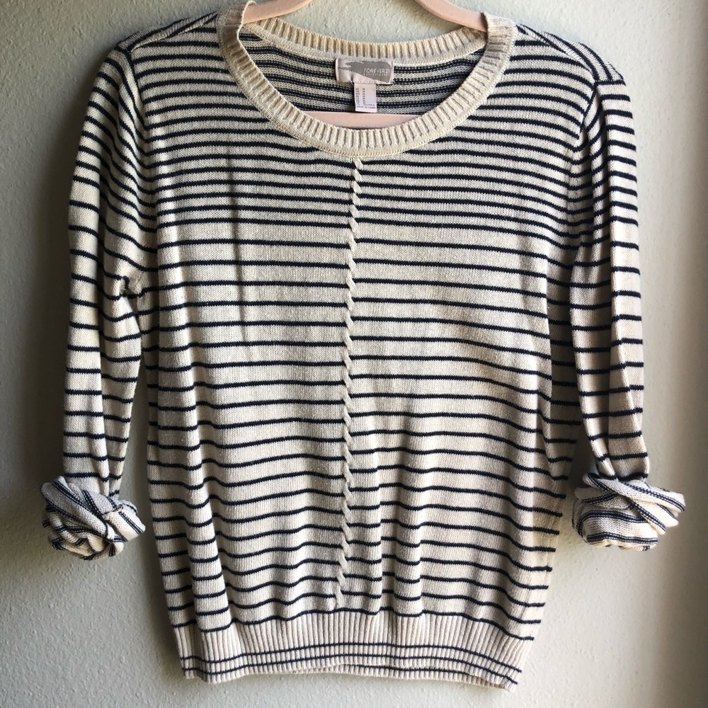 Forever 21, neutral & navy stripped sweater